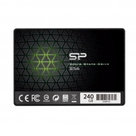 2.5" SSD 240GB Silicon Power Slim S56, SATAIII, SeqReads: 560 MB/s, SeqWrites: 530 MB/s, Controller Phison PS3110-S10, MTBF 1.5mln, SLC Cache, BBM, ECC, SP Toolbox, 7mm, 3D NAND TLC 