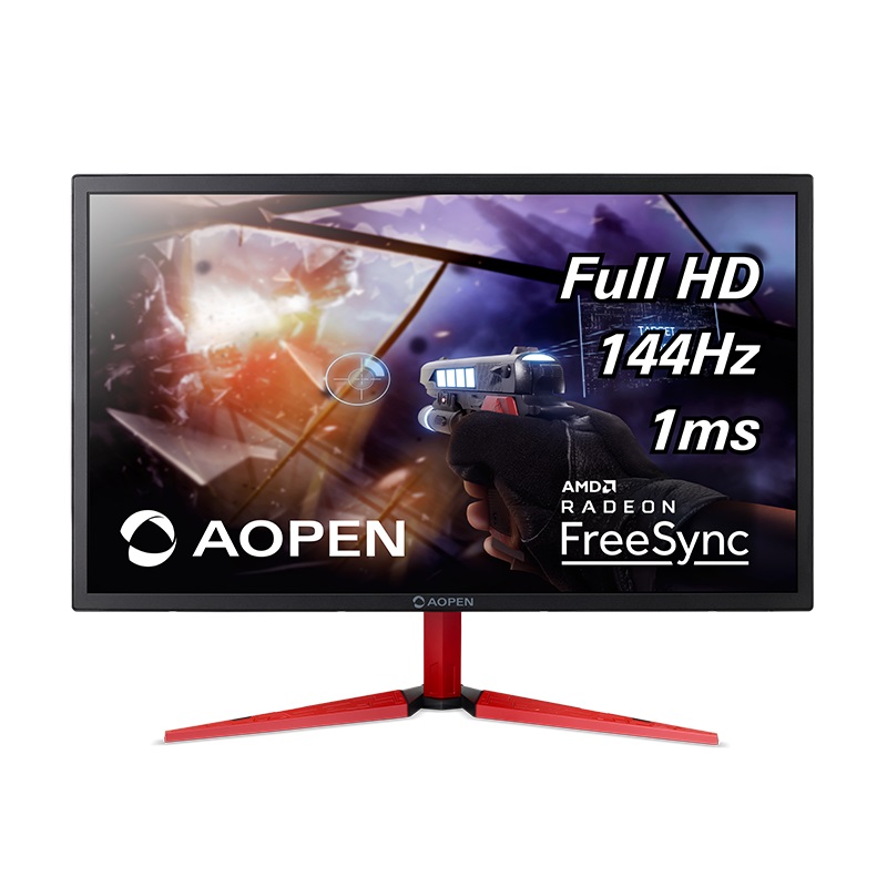 23.6" AOPEN (by ACER) LED 24HX2QP Gaming Black (1ms, 3000:1, 250cd, 1920x1080, 178°/178°, 144Hz Refresh Rate, 3xHDMI, DisplayPort) [UM.UW2EE.P01] photo 1