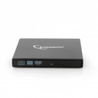 External DVDRW Drive Gembird DVD-USB-02-SV, Portable-17mm, CDR/RW +24x/-24x, DVDR+8x/-8x, RW+6x/-6x, DL+6x, RAM 5x, USB2.0, Silver, Retail thumbnav 4