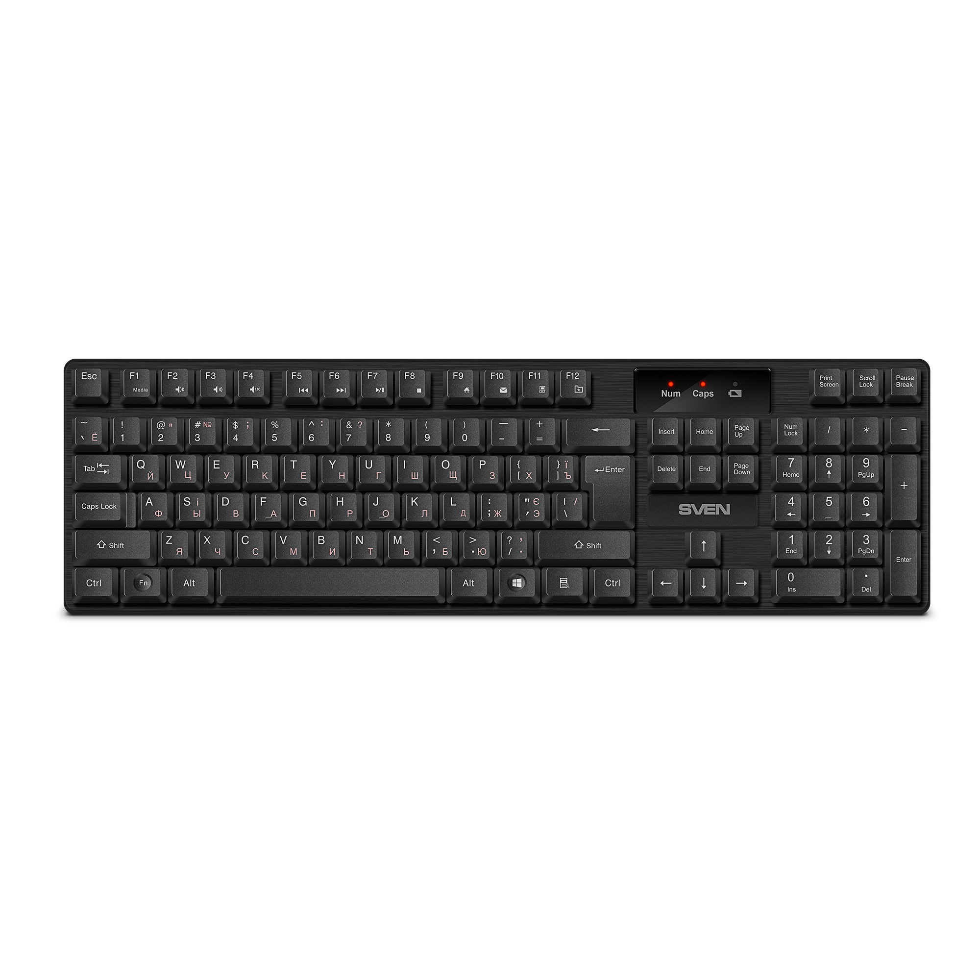 Беспроводная Клавиатура SVEN KB-C2300W, Black photo 1