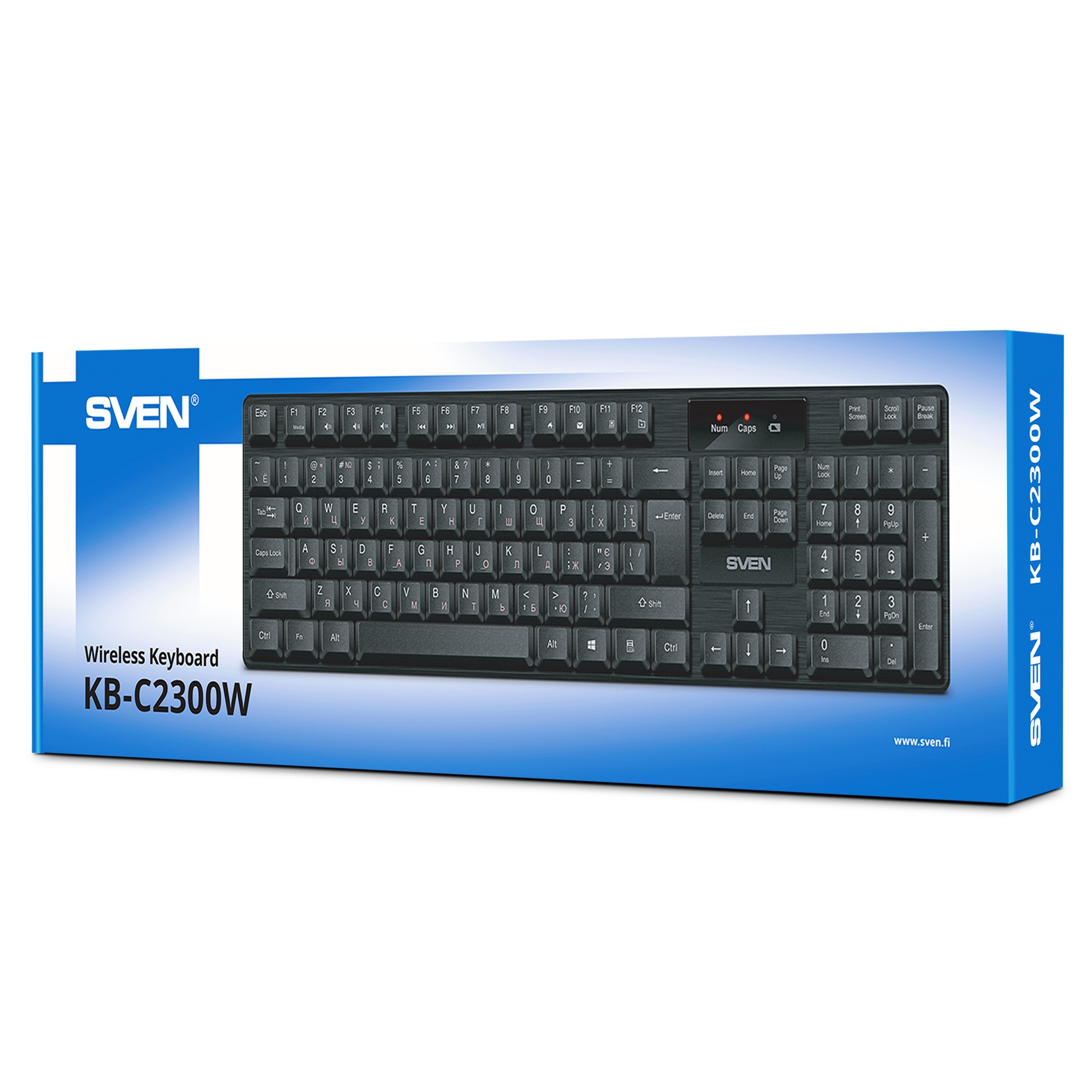 Беспроводная Клавиатура SVEN KB-C2300W, Black photo 4
