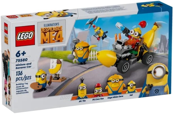 Constructor Lego Despicable Me 4 Minions and Banana Car 75580 de la 6+ ani photo 1