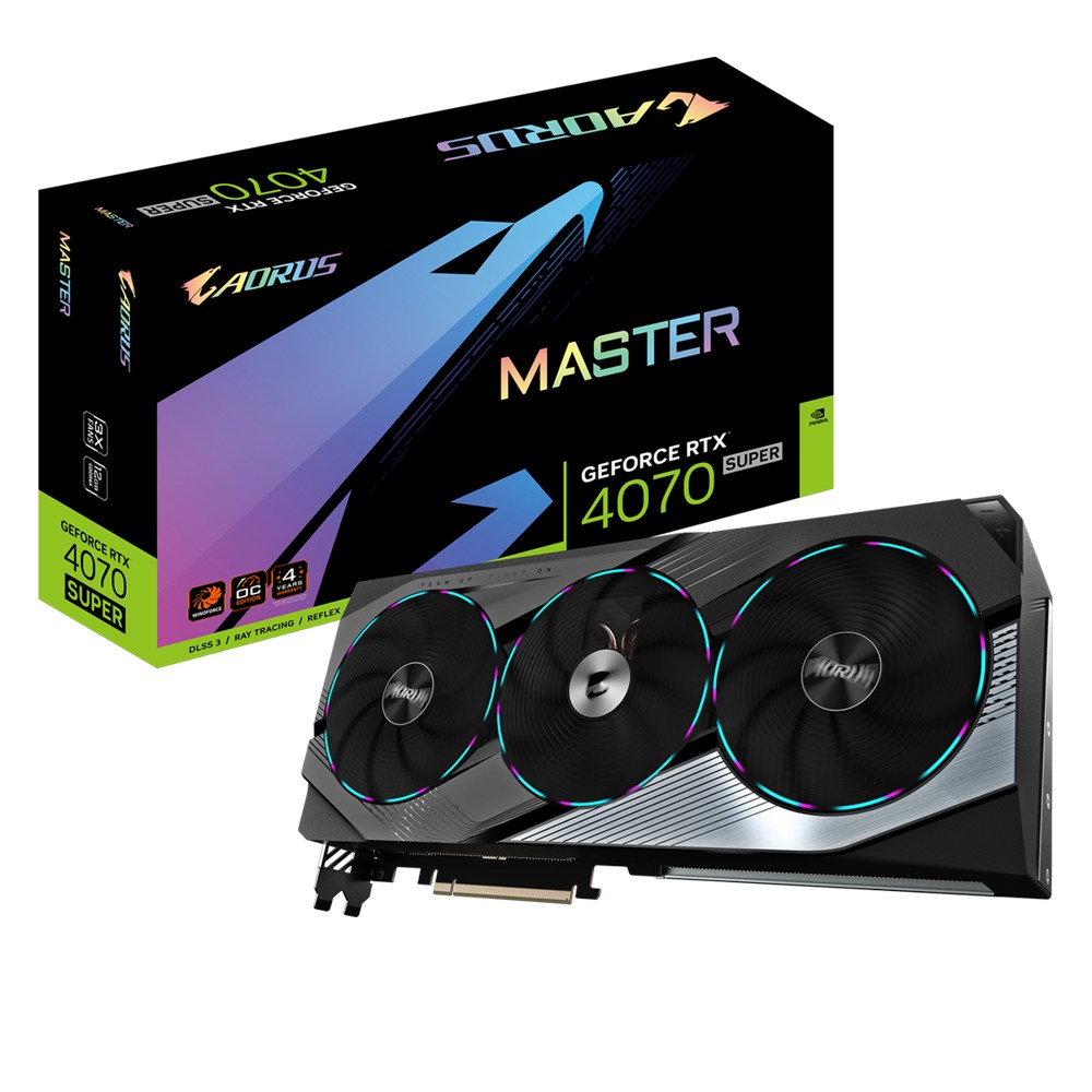 Placa video Gigabyte AORUS GeForce RTX 4070 SUPER MASTER/ 12GB/ GDDR6X/ 192bit photo 1