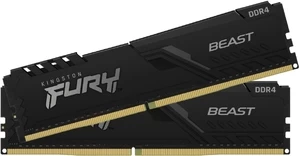 16GB (Kit of 2*8GB) DDR4-3600  Kingston FURY® Beast DDR4, PC28800, CL17, 1.35V, Auto-overclocking, Asymmetric BLACK low-profile heat spreader, Intel XMP Ready  (Extreme Memory Profiles) 