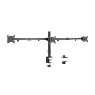 Arm for 3 monitors 17”-27”  Gembird MA-D3-01, Adjustable desk 3-display mounting arm (rotate, tilt, swivel), up to 7 kg,  VESA 75/100, black 