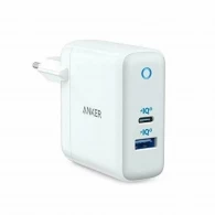 USB-зарядное устройство Anker PowerPort+ Atom PowerIQ 3.0 / 45W / 1x USB-C, 1x USB-A / Power Delivery / White 