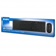 Tastatura cu mouse Wireless SVEN KB-C2550W, Black thumbnav 6