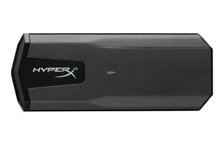 M.2 External SSD 960GB Kingston HyperX SAVAGE EXO, Sequential Read/Write: up to 500/480 MB/s, Includes USB-C to A / USB-C to C cables (USB 3.1 Gen 2 /Type C), Windows®, Mac, PS4 and Xbox One compatible, Light, portable and compact, 3D TLC photo 1