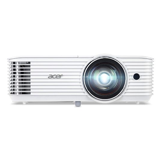 WXGA Projector  ACER S1386WH (MR.JQU11.001), DLP 3D, Short Throw, 1280x800, 3600lm, 20000/1, VGA, HDMI, Audio Line-out, Speakers 16W, 3.1kg, EURO EMEA, White photo 1