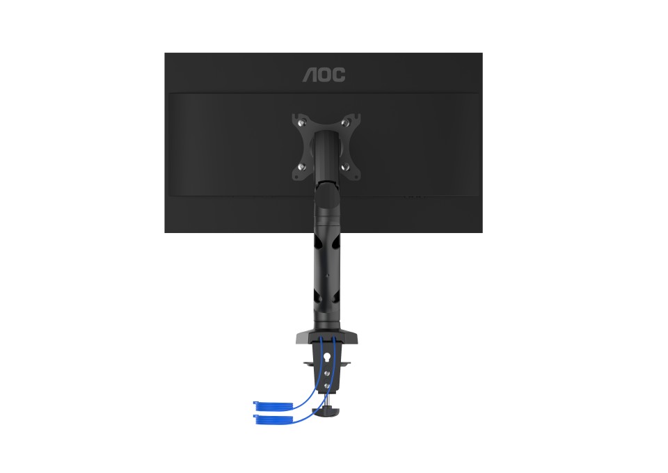 Arm for 1 monitors 13”-31.5” - AOC AS110DX with integrated USB Hub, Black, USB Hub: USB-C + USB3.0, Desk Clamp/Grommet, Aluminum structure, Gas spring, Height adjustment, Max.Load: 2-9kg, Tilt: '-90°~+85°, Swivel:180°, Rotation:360°, Hidden cable managem photo 1 Arm for 1 monitors 13”-31.5” - AOC AS110DX with integrated USB Hub, Black, USB Hub: USB-C + USB3.0, Desk Clamp/Grommet, Aluminum structure, Gas spring, Height adjustment, Max.Load: 2-9kg, Tilt: '-90°~+85°, Swivel:180°, Rotation:360°, Hidden cable managem photo 1