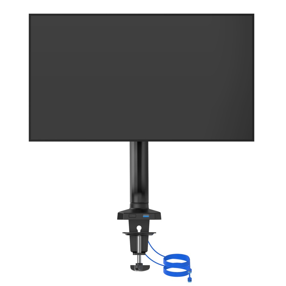 Arm for 1 monitors 13”-31.5” -  AOC AS110DX with integrated USB Hub, Black, USB Hub: USB-C + USB3.0, Desk Clamp/Grommet, Aluminum structure, Gas spring, Height adjustment, Max.Load: 2-9kg, Tilt: '-90°~+85°, Swivel:180°, Rotation:360°, Hidden cable managem photo 3