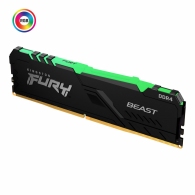 16GB DDR4-3600  Kingston FURY® Beast DDR4 RGB, PC28800, CL18, 1.35V, Auto-overclocking, Asymmetric BLACK low-profile heat spreader, Dynamic RGB effects featuring Kingston FURY Infrared Sync technology, Intel XMP Ready  (Extreme Memory Profiles) thumbnav 2
