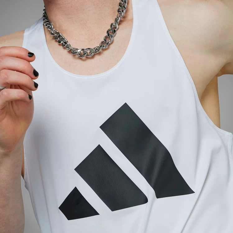 Maiou pt Barbati Adidas RUN IT TANK L Alb photo 4