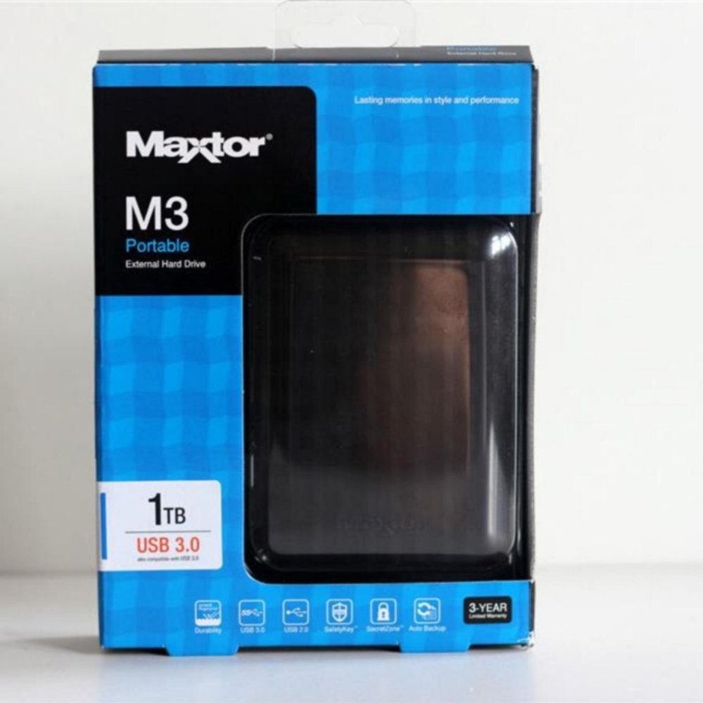2.5" Внешний HDD Seagate "Maxtor M3 Portable"  / 1TB / USB 3.0 / Black photo 2