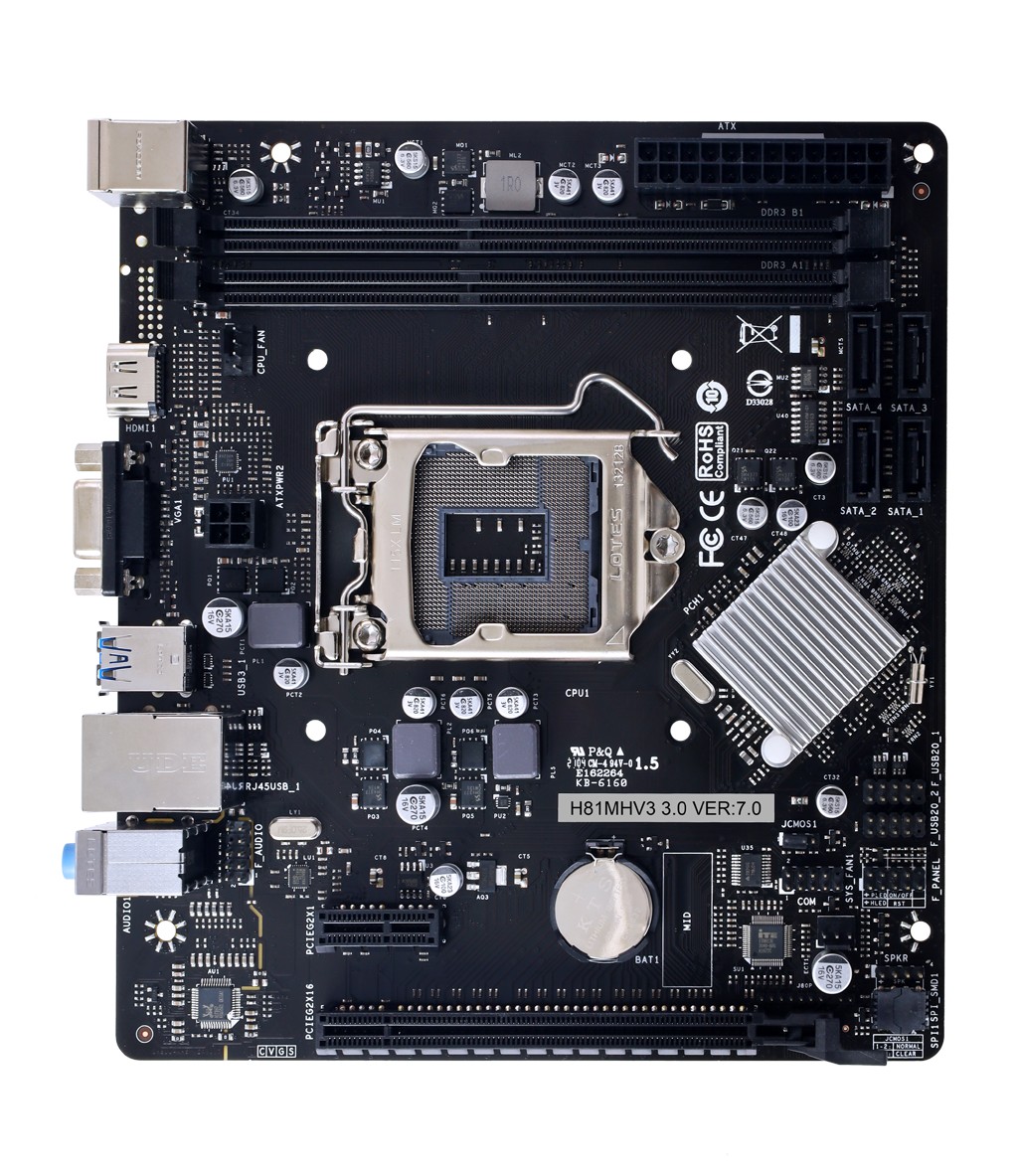 Материнская плата BIOSTAR H81MHV3 3.0 / Socket 1150 / Intel H81/ mATX photo 2