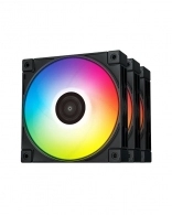 120mm Case Fan - DEEPCOOL ”FC120 - 3 IN 1”, 3x A-RGB LED Fans, 120x120x25 mm, 500~1800 RPM±10%, 61.91 CFM, <28 dB(A), 4-pin PWM, Hydro Bearing, 3-pin(+5V-D-G), Black 