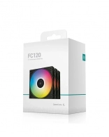 120mm Case Fan - DEEPCOOL ”FC120 - 3 IN 1”, 3x A-RGB LED Fans, 120x120x25 mm, 500~1800 RPM±10%, 61.91 CFM, <28 dB(A), 4-pin PWM, Hydro Bearing, 3-pin(+5V-D-G), Black thumbnav 6