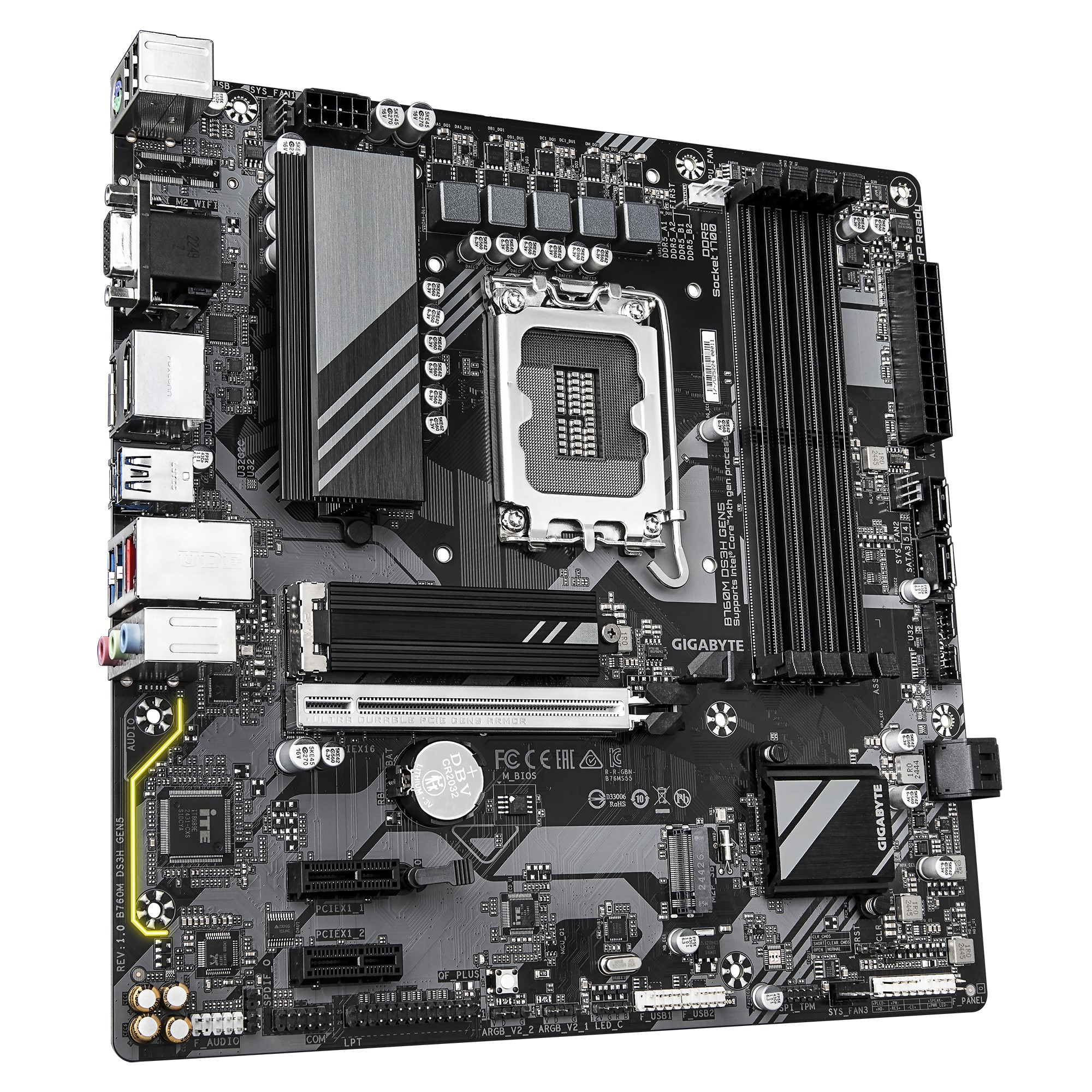 Материнская плата GIGABYTE B760M DS3H GEN5/ 1700/ B760/ DDR5/ mATX photo 3