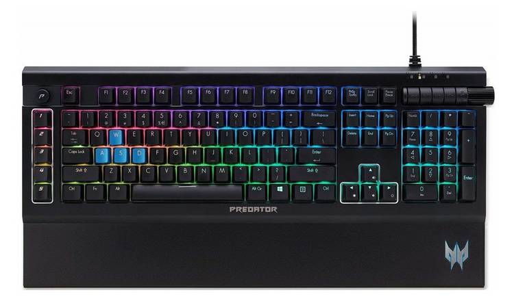 ACER PREDATOR GAMING KEYBOARD AETHON500, mechanical keys, 16.8M RGB backlit, detachable magnetic wrist rest, anodized aluminum faceplate. photo 1