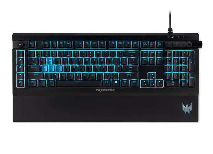 ACER PREDATOR GAMING KEYBOARD AETHON500, mechanical keys, 16.8M RGB backlit, detachable magnetic wrist rest, anodized aluminum faceplate. photo 3