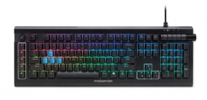 ACER PREDATOR GAMING KEYBOARD AETHON500, mechanical keys, 16.8M RGB backlit, detachable magnetic wrist rest, anodized aluminum faceplate. thumbnav 2