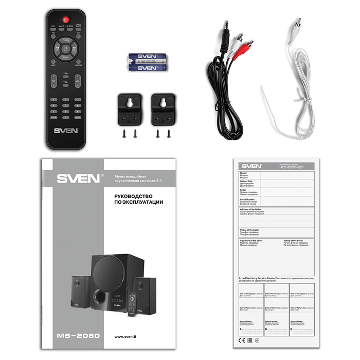 Колонки 2.1 SVEN MS-2080 / 70W RMS / Bluetooth / Black photo 7