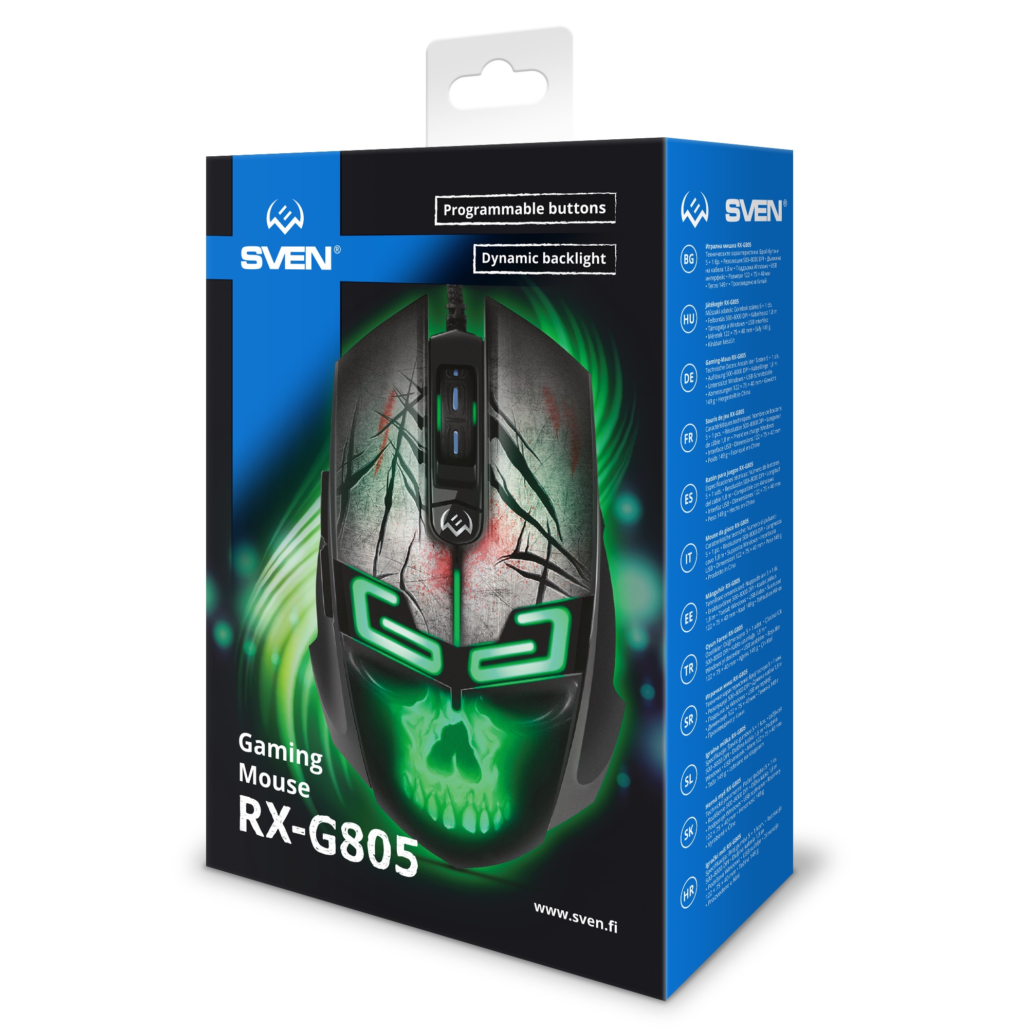 Mouse Gaming SVEN RX-G805 / 8000dpi / USB / Black photo 10