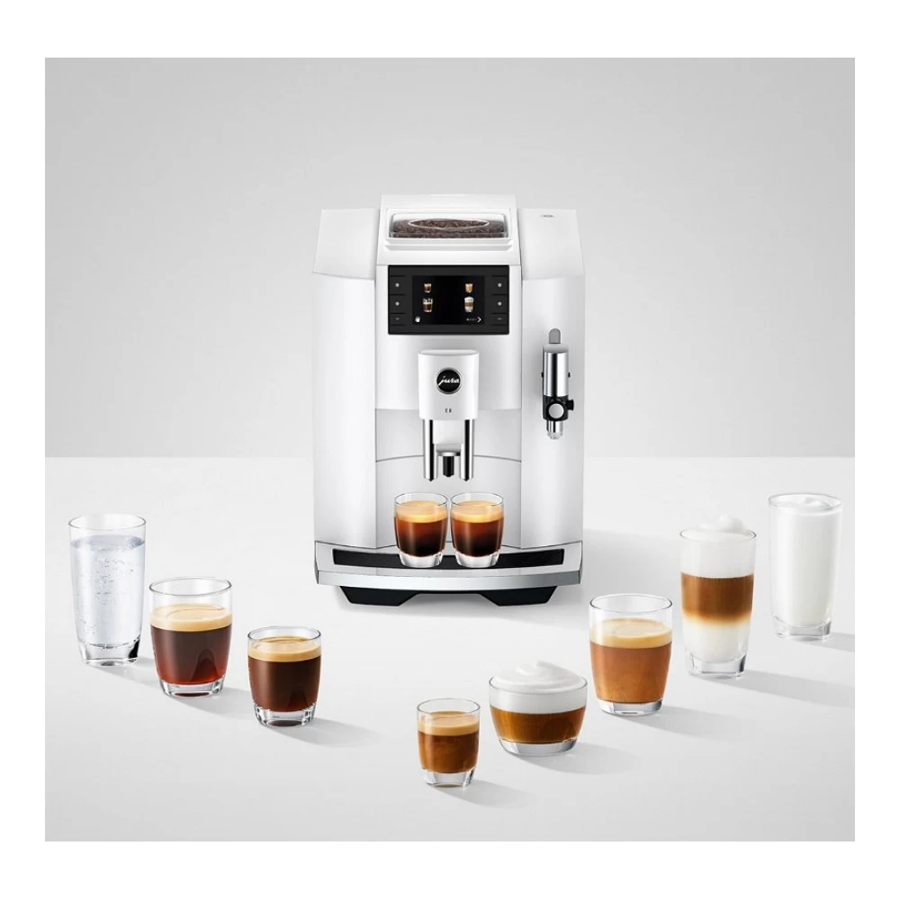 Кофемашина Эспрессо JURA E8 Professional Aroma Piano White, 15585 / 15 бар / Эспрессо photo 8