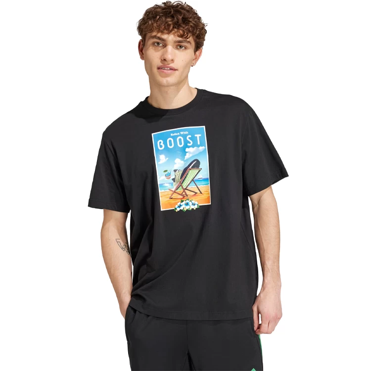 Tricou bărbătesc Adidas M BOOST G T M Negru photo 5