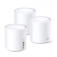 TP-LINK Deco X60(3-pack) AX3000 Mesh Wi-Fi 6 System, 2 LAN/WAN Gigabit Port, 2402Mbps on 5GHz + 574Mbps on 2.4GHz, 802.11ax/ac/b/g/n, OFDMA , MU-MIMO, Wi-Fi Dead-Zone Killer, Seamless Roaming with One Wi-Fi Name, Antivirus, Parental Controls thumbnav 1