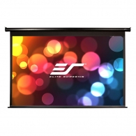 Elite Screens 120" (16:9) 266 x 149 cm, Electric Projection Screen, VMAX2 Series with IR/Low Voltage 3-way wall box, TopDrop 15cm, Black thumbnav 1