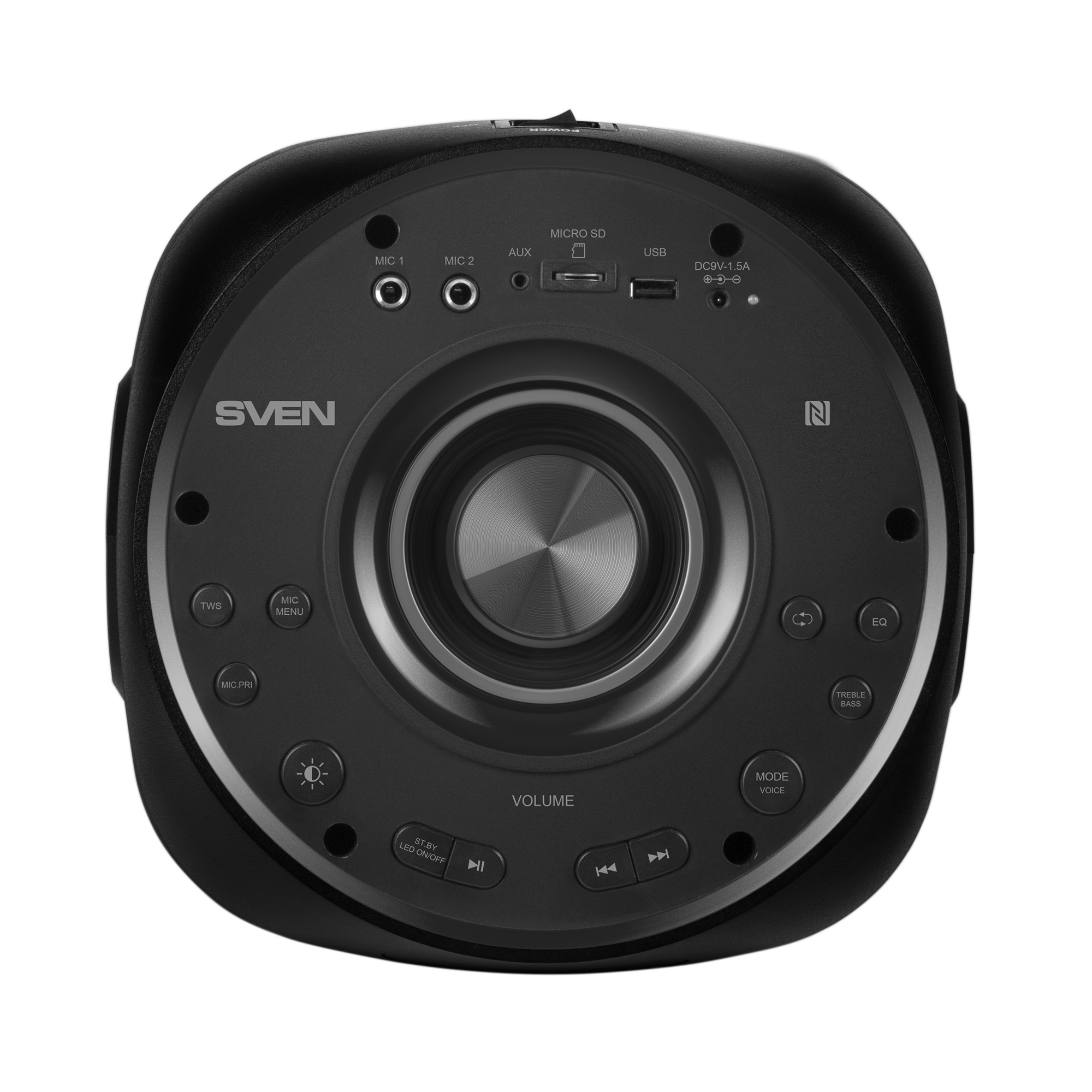 Boxa portabila SVEN PS-770 Black / 100W / Bluetooth / FM tuner / USB / microSD photo 2