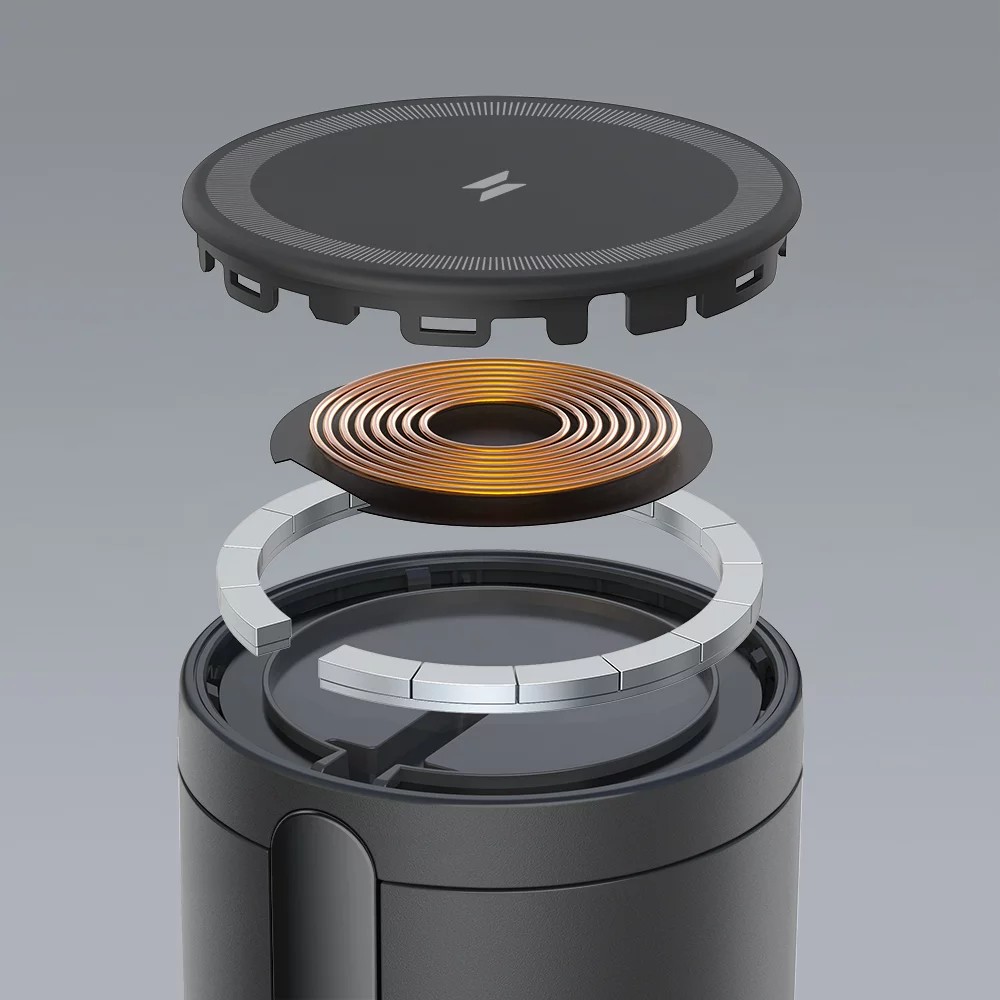 Wireless Charger  Anker PowerWave Mag-Go 2in1, 20W,  iPhone 12/13 and AirPods, black photo 3