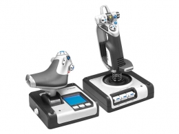 Logitech G Saitek X52 Flight Control System - N/A - USB - N/A - EMEA - X52 FLIGHT CONTROL SYSTEM, multifunction LCD, 105 programmable commands, clock and stopwatch function, adjustable handle for a wide range of hand sizes thumbnav 1