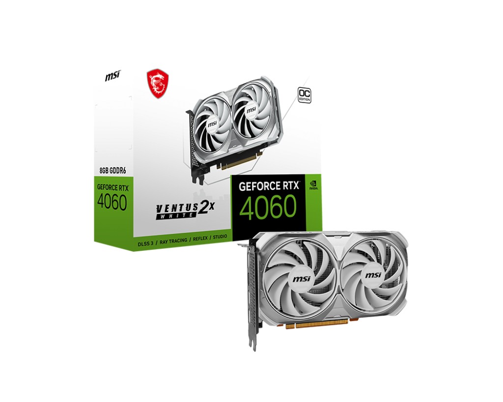 Placa video MSI GeForce RTX 4060  VENTUS 2X WHITE OC/ 8GB/ GDDR6/ 128bit photo 1