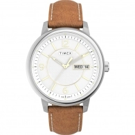 Chicago Day Date 45mm Leather Strap Watch TW2V28900 