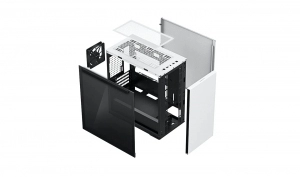 DEEPCOOL "MACUBE 110 WH" Micro-ATX Case, with Side-Window (Tempered Glass Side Panel) Magnetic, without PSU, Tool-less, Pre-installed: Rear 1x120mm DC Fan, 2xUSB3.0, 1xAudio, Adjustable GPU holder, Push-pin SSD holder, White thumbnav 5