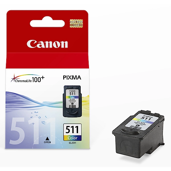 Ink Cartridge Canon CL-511, color (c.m.y) 9ml for MP230/240/250/252/260/270/272/280/282/480/490/492/495/499, MX320/330/340/350/360/410/420, iP2700/2702 photo 1