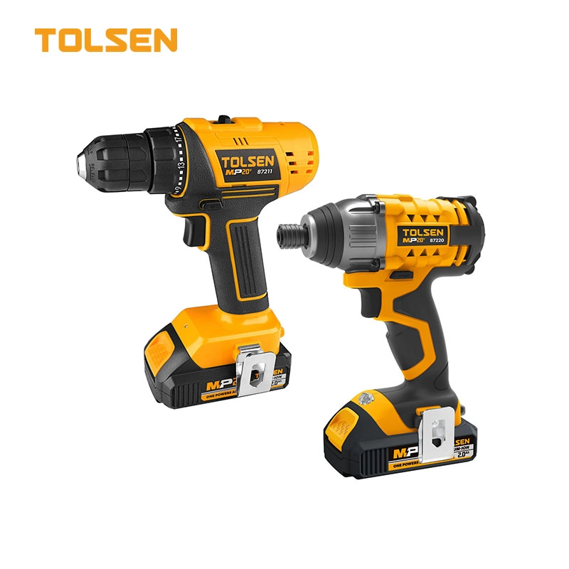 Set masina de insurubat + impact Li-Ion MP20V 2Ah TOLSEN photo 1