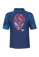Costum de baie Speedo ESS SHORT SLEEVE SUNT IM NAVY/RED thumbnav 1