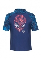 Костюм для плавания Speedo ESS SHORT SLEEVE SUNT IM NAVY/RED 