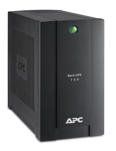 APC Back-UPS BC750-RS, 750VA/415W, 4 x CEE 7/7 Schuko (3 Battery Backup, all 4 Surge Protected), LED indicators, PowerChute USB Port photo 1