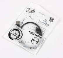 Cable microUSB2.0 - 0.5m - Cablexpert CCP-mUSB2-AMBM-0.5M, 0.5 m, Professional series, USB 2.0 A-plug to Micro B-plug, Black thumbnav 2