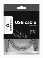 Cable USB2.0 CCP-USB2-AMBM-6G, USB 2.0 A-plug B-plug 6ft cable, 1.8 m, Grey Color thumbnav 2