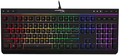 HYPERX Alloy Core RGB Membrane Gaming Keyboard (RU), Backlight (RGB), Quiet, Responsive keys with anti-ghosting functionality, Spill resistant, Key rollover: 6-key / N-key modes, Durable, solid frame, Convenient USB charge port, USB photo 1