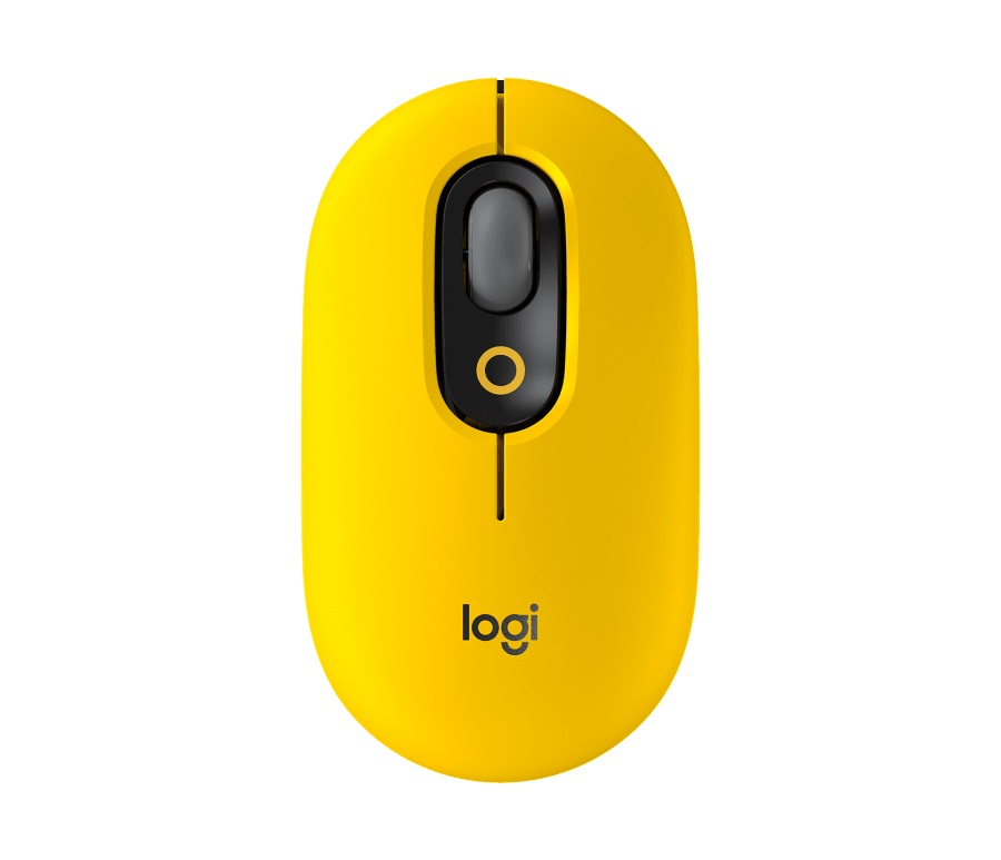 Logitech POP Mouse Wireless Mouse with Customizable Emoji, Multi-device, SilentTouch, SmartWheel, 2 Programmable buttons, Blast/Yellow photo 1