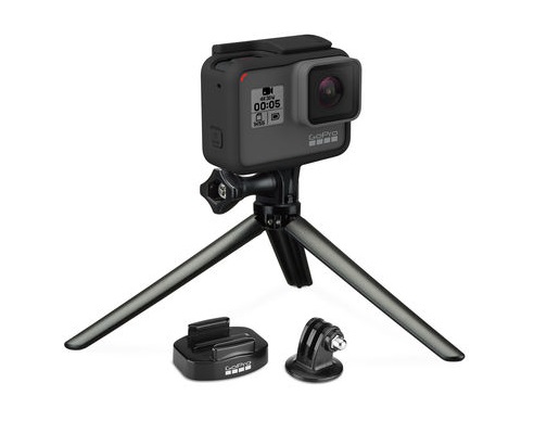 GoPro Tripod Mounts - attach your GoPro to any standard tripod with the Tripod Mount and Quick Release Tripod Mount. Also includes a Mini Tripod that attaches to your GoPro's frame or housing, compatible with all GoPro cameras. photo 1