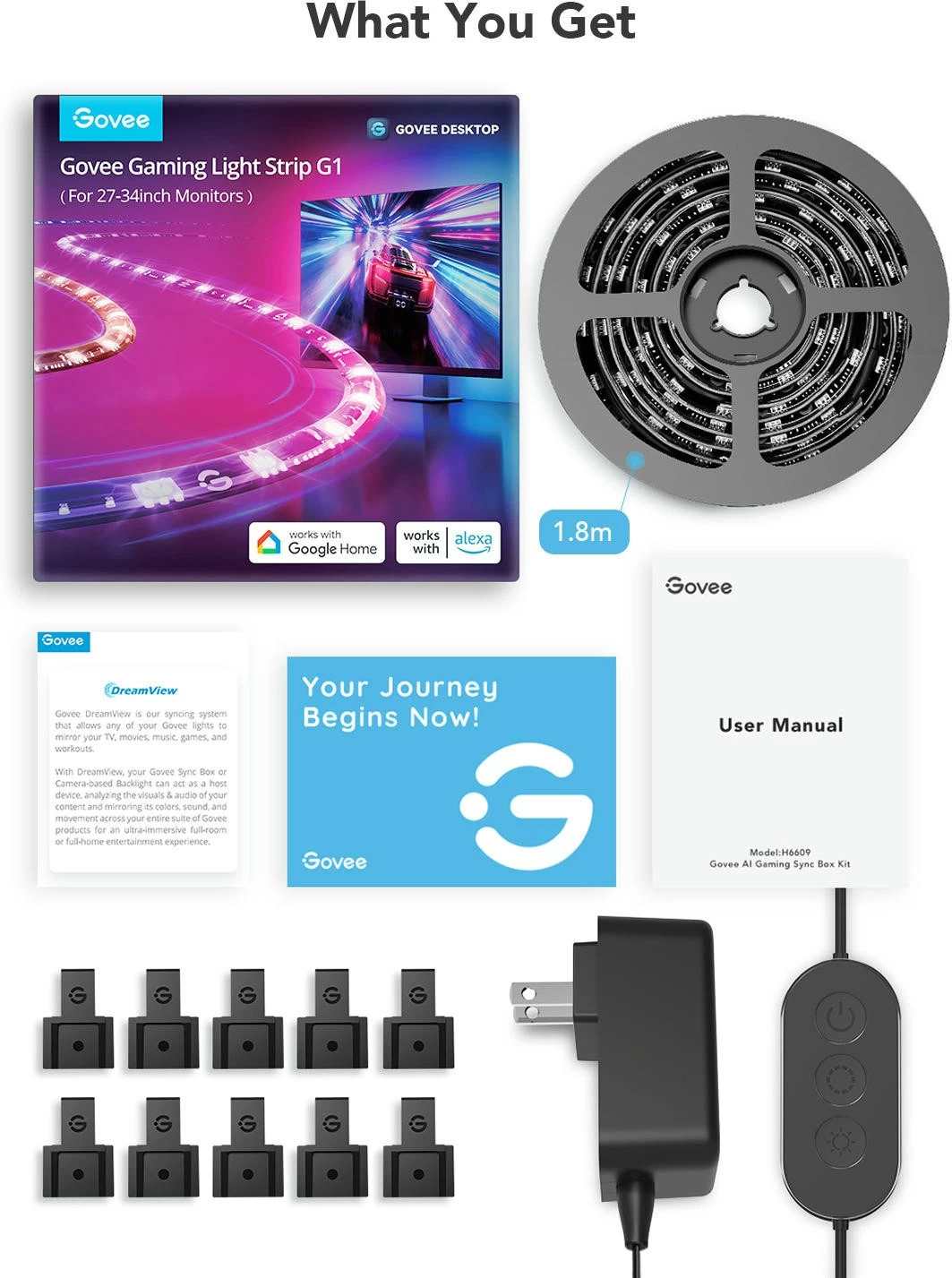 GOVEE RGB Gaming Light Strip G1 (27”-34”) photo 3