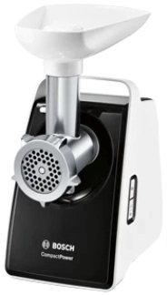 Мясорубка Bosch MFW3X18B, 2.5 кг/мин, 500 Вт, Черно белый photo 1
