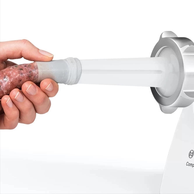 Мясорубка Bosch MFW3X18B, 2.5 кг/мин, 500 Вт, Черно белый photo 3